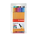 STABILO® Fineliner Point 88, 0,4 mm, farbsortiert, Etui à 20 Stück