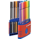 STABILO® Pen 68 fibre-tip pens ColorParade in plastic box, 20 pieces