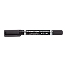STAEDTLER permanent marker Lumocolor duo, black, 10 pieces