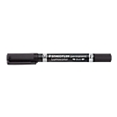 STAEDTLER Permanent-Marker Lumocolor duo, schwarz, 10 St.