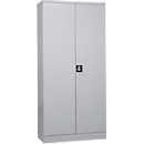 Stahlschrank, Zylinderschloss, B 916 x T 422 x H 1950 mm, lichtgrau RAL 7035