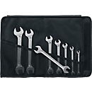 Stahlwille double open-end wrench set 10/8, 8 pieces, SW 6-22 mm, chrome alloy steel, hexagonal