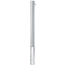 Stainless steel bollard, flat cover, removable, equally lockable