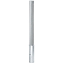 Stainless steel bollard, flat top, removable, device for half profile cylinder