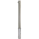Stainless steel bollard, with hemisphere, removable, with triangular lock for firefighters