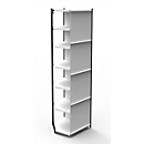 Stalen rek PROGRESS 2000, stellingsectie, achterwand, H 2600 x B 1000 x D 300 mm, zwart frame