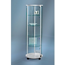 Stand-Präsentationsvitrine Forum R55, rund, ø 550 x H 1720 mm