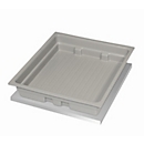 Standaard lade voor asecos veiligheidskasten van de series Q30, Q90, S90 en K90, polypropyleen, grijs, B 435 x D 482 x H 94 mm, 11 l, tot 50 kg