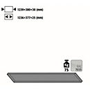 Standard shelf for asecos pressurised gas cylinder cabinets, sheet steel, light grey, W 1239 x D 380 x H 30 mm, up to 75 kg