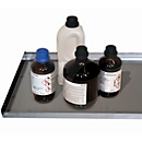 Standard shelf for asecos safety storage cabinets of the S-30 series, stainless steel 1.4301, W 1068 x D 500 x H 40 mm, up to 75 kg