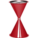 Standing ashtray, made of plastic, red