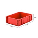 Stapelbak Euro serie MF 4120- polypropeen -  L 400 x B 300 x H 120 mm - 10 l - gesloten handgrepen - rood