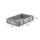Stapelbak Eurobox MF 6120 - polypropeen - L 600 x B 400 x H 120 mm - 21 L  - gesloten handgrepen - grijs