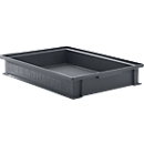 Stapelbak serie 14/6-2F, van PP, ESD-geleidend, inhoud 8 l, zwart