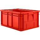 Stapelkasten Serie 14/6-1, aus PP, mit Griffmulde, Inhalt 71 L, rot