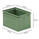 Stapelkasten Serie ST14/6-4, aus Stahl, Inhalt 3,2 L, ideal f. schwere Güter, grün