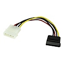 StarTech.com 15cm 4 Pin Molex auf SATA Kabel - LP4 / Serial-ATA Stromadapter - S-ATA 15 Pin Buchse / 4 Pin LP-4 Stecker - Stromkabel - SATA-Stromstecker (M)