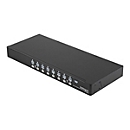 StarTech.com 16 Port 1HE USB VGA KVM Switch mit OSD zur Rack-Montage inkl. Kabeln - 16-fach Rackmount KVM Umschalter - Schwarz - KVM-Switch - 16 Anschlüsse