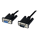 StarTech.com 1m Seriell DB9 RS-232 Nullmodemkabel - Schwarz - Stecker/Buchse - 9 Pin Null Modem Kabel - Nullmodemkabel - DB-9 (W)