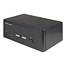 StarTech.com 2-Port Dual Monitor HDMI KVM-Switch - 4K 60Hz UHD HDR - Desktop 4K HDMI 2.0 KVM-Switch mit 2-Port USB 3.0 Hub (5 Gbit/s) und 4x USB 2.0 HID, Audio - Hotkey-Switching - TAA (SV231DHU34K6) - KVM-/Audio-Switch