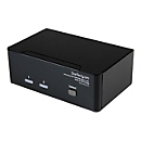 StarTech.com 2 Port DVI USB KVM Switch mit Audio und USB 2.0 Hub - 2-fach Dual DVI-I USB Umschalter - KVM-/Audio-/USB-Switch - 2 Anschlüsse