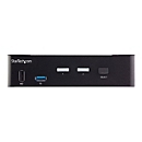 StarTech.com 2 Port HDMI KVM-Switch - Einzelmonitor 4K 60Hz Ultra HD HDR - HDMI 2.0 KVM Umschalter mit 2 Port USB-3.0-Hub (5 Gbit/s) und 4x USB 2.0-HID, Audio - Hotkey - TAA (SV231HU34K6) - KVM-/Audio-Switch - 2 Anschlüsse - an Rack montierbar - T...
