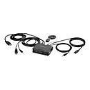 StarTech.com 2-Port Hybrid USB-C HDMI Cable KVM Switch, 4K 60Hz, Compact KVM with 6ft/1.8m USB-A/HDMI/Audio & 4ft/1.2m USB-C Integrated Host Cables, Bus Powered - Remote Push Button/Hotkey Switching (C2-H46-UAC-CBL-KVM) - KVM-/Audio-/USB-Switch - ...