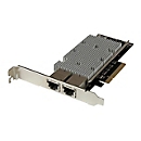 StarTech.com 2 Port PCI Express 10GBase-T Ethernet Netzwerkkarte - 10GbE Ethernet Adapter mit Intel X540 Chip - Netzwerkadapter - PCIe 2.0 x8 - 10Gb Ethernet x 2
