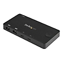 StarTech.com 2 Port USB C KVM Switch, 4K 60Hz HDMI, Compact Dual Port UHD USB Type C Desktop Mini KVM Switch with USB C Cables, Bus Powered, MacBook iPad Pro ThinkPad IdeaPad EliteBook - 4K HDMI KVM Switch (SV211HDUC) - KVM-/Audio-Switch - 2 Ansch...