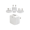 StarTech.com 2 Port USB Ladegerät / Netzteil - 2-fach Ladestecker 17 Watt / 3.4 Amp - Dual Reiseladegerät 110 / 220V - Weiß - Netzteil - 17 Watt - 3.4 A - 2 Ausgabeanschlussstellen (USB)