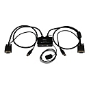 StarTech.com 2 Port VGA USB KVM Switch Kabel - VGA KVM Umschalter USB Powered mit Fernumschaltung - KVM-Switch - 2 Anschlüsse