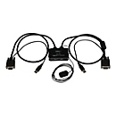 StarTech.com 2 Port VGA USB KVM Switch Kabel - VGA KVM Umschalter USB Powered mit Fernumschaltung - KVM-Switch - 2 Anschlüsse