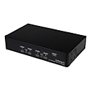 StarTech.com 4 Port DisplayPort USB KVM Switch mit Audio - DisplayPort Desktop KVM Umschalter mit USB Hub - 4xUSB Buchse 4xDP Buchse - KVM-/Audio-/USB-Switch - 4 Anschlüsse