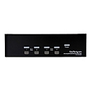 StarTech.com 4 Port Dual DVI USB KVM Switch/ Umschalter mit Audio und USB 2.0 Hub - KVM-/Audio-/USB-Switch - 4 Anschlüsse