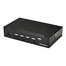 StarTech.com 4 Port HDMI KVM Switch - HDMI KVM Umschalter mit USB 3.0 Hub - 1080p - KVM-/USB-Switch - 4 Anschlüsse - an Rack montierbar