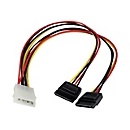 StarTech.com Câble d'Alimentation Adaptateur en Y Molex vers Double SATA - 30 cm - Molex (4-pin) - 2 x SATA 15 broches - 0,304 m - Mâle - Droit - Droit