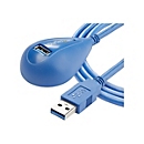 StarTech.com Câble d'extension SuperSpeed USB 3.0 de bureau de 1,5 m - USB A vers A M/F - 1,5 m - USB A - USB A - USB 3.2 Gen 1 (3.1 Gen 1) - 5 Gbit/s - Bleu