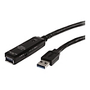 StarTech.com Câble d'extension USB 3.0 actif 3 m - M/F - 3 m - USB A - USB A - USB 3.2 Gen 1 (3.1 Gen 1) - Noir