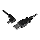 StarTech.com Câble de charge et synchronisation Micro USB de 1 m - USB-A vers Micro-B à angle gauche - M/M - 0,25 mm² - 1 m - USB A - Micro-USB B - USB 2.0 - Mâle/Mâle - Noir