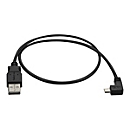 StarTech.com Câble USB vers Micro USB coudé à angle droit de 50 cm - 0,25 mm² - M/M - Noir - 0,5 m - USB A - Micro-USB A - USB 2.0 - Mâle/Mâle - Noir