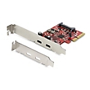 StarTech.com Carte PCI Express USB 3.1 à 2 ports USB-C - USB 3.2 Gen 2 jusqu'à 10 Gbps - PCIe - USB 3.2 Gen 1 (3.1 Gen 1) - Hauteur totale / Profil bas - PCIe 3.0 - Rouge - CE - FCC - REACH