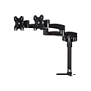 StarTech.com Dual Monitorhalterung mit verstellbaren Armen - Monitor Tischhalterung (12 bis 24) höhenverstellbar mit Kabelführung - Befestigungskit - einstellbarer Arm - für 2 LCD-Displays - Schwarz