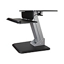 StarTech.com Height Adjustable Standing Desk Converter - Sit Stand Desk with One-finger Adjustment - Ergonomic Desk (ARMSTS) - Befestigungskit - für LCD-Display / Tastatur / Maus / Notebook - Schwarz, Silber