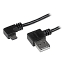 StarTech.com Micro USB Kabel mit rechts gewinkelten Anschlüssen - Stecker/Stecker - 2m - USB A zu Micro B Anschlusskabel - USB-Kabel - Micro-USB Typ B (M)