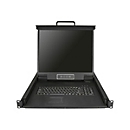 StarTech.com Rack KVM Konsole - US Tastatur(QWERTY), Ein Port VGA KVM mit 19" LCD Monitor - 1HE LCD KVM Konsolenschublade mit Kabeln - USB Unterstützung - 50.000 MTBF (RKCONS1901) - KVM-Konsole