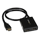 StarTech.com Splitter vidéo HDMI 4K à 2 ports - Répartiteur HDMI 1 x 2 alimenté par USB ou adaptateur d'alimentation - HDMI - 2x HDMI - 3840 x 2160 pixels - Noir - 30 Hz - 1280 x 720 (HD 720) - 1920 x 1080 (HD 1080) - 1920 x 1200 (WUXGA) - 2560 x ...