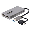 StarTech.com Startech USB HDMI Dual Monitor Adapter, USB A/C zu 2x HDMI (4K & FHD)