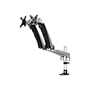 StarTech.com Support de bureau pour 2 écrans avec bras articulés - Multidirectionnel - Empilable - Installation sans outil - kit de montage - full-motion - pour Écran LCD - noir, argent