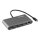 StarTech.com Thunderbolt 3 Mini Dock - Mobile TB3-Dockingstation mit dual Monitoren, HDMI 4K 60 Hz - GbE - Dockingstation - Thunderbolt 3 - 2 x HDMI
