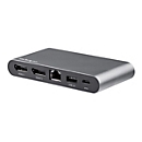 StarTech.com USB C Dock, 4K Dual Monitor DisplayPort, Mini Laptop Docking Station, 100W Power Delivery Passthrough, GbE, 2-Port USB-A Hub, USB Type-C Multiport Adapter 3.3' Cable, Dual DP - Portable USB-C Dock (DK30C2DAGPD) - Dockingstation - USB-...